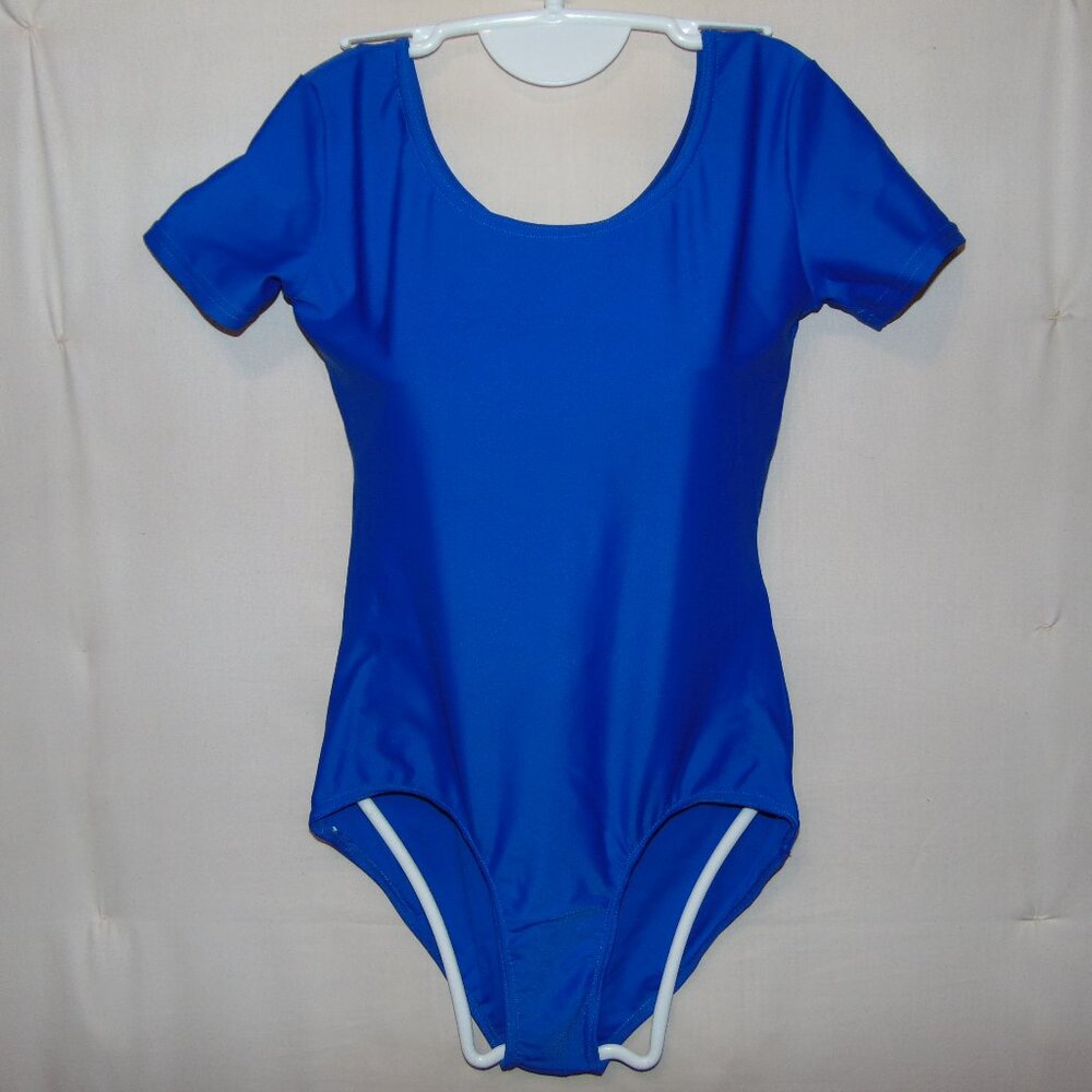 Theatricals Blue Short Sleeve Leotard M